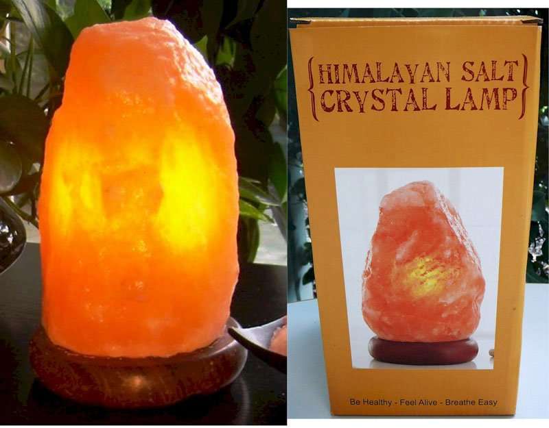 Salt Lamp 4.5-6kg Brown Wood Base Carolina Trading