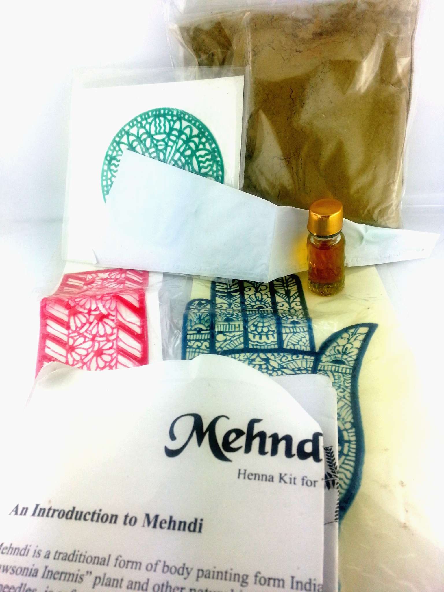 Henna Tattoo Kit Set of 6 Assorted Refills Carolina Trading