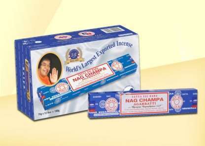 Sathya Sai Baba Nag Champa Incense 15 gm Box of 12 packets