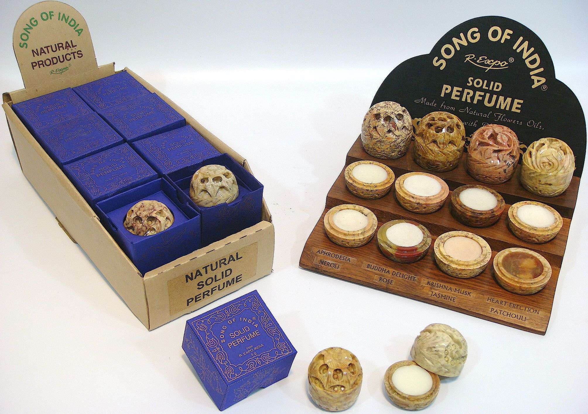 Natural Solid Perfume in Soapstone Jar 8 Assorted Fragrances Carolina