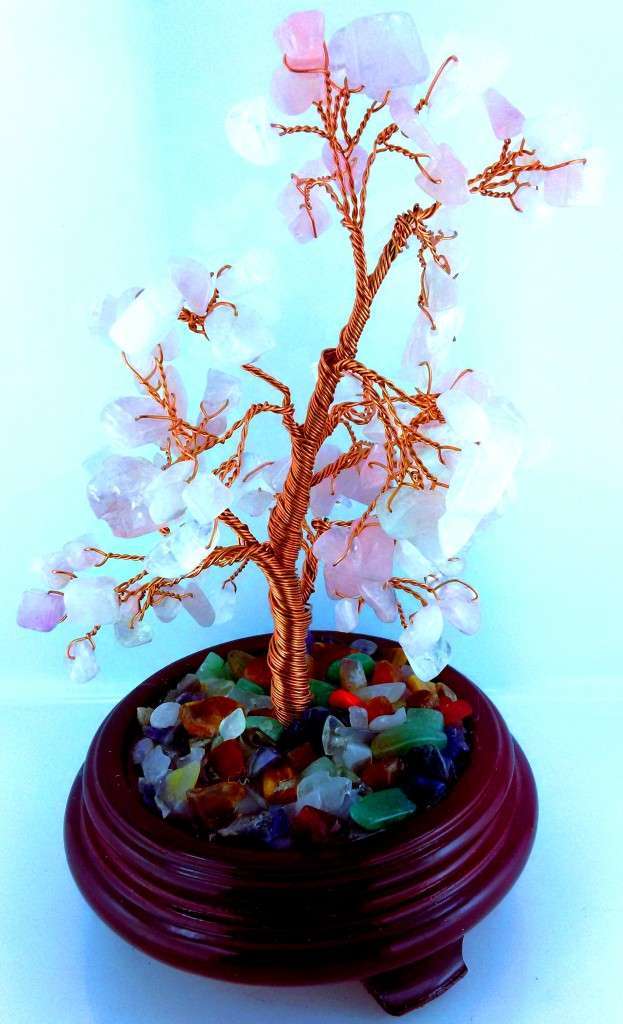 Gemstone Tree Large Rose Quartz