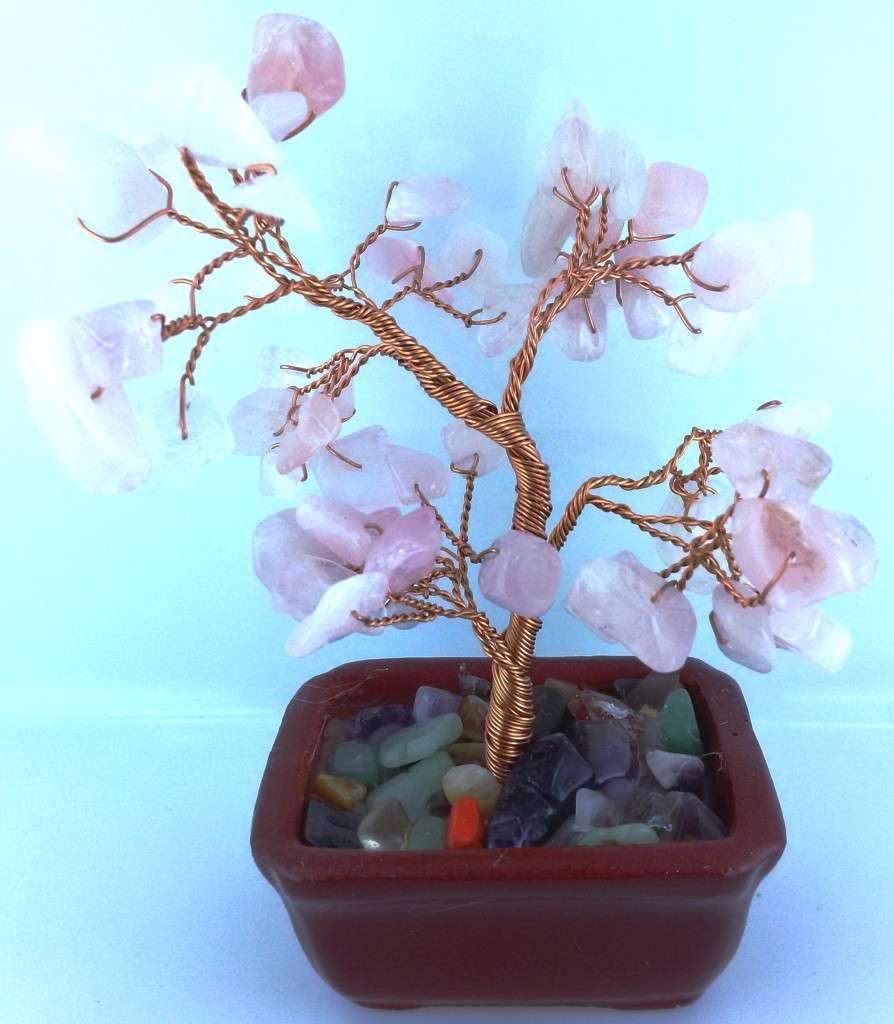 Gemstone Tree Small Rose Quartz