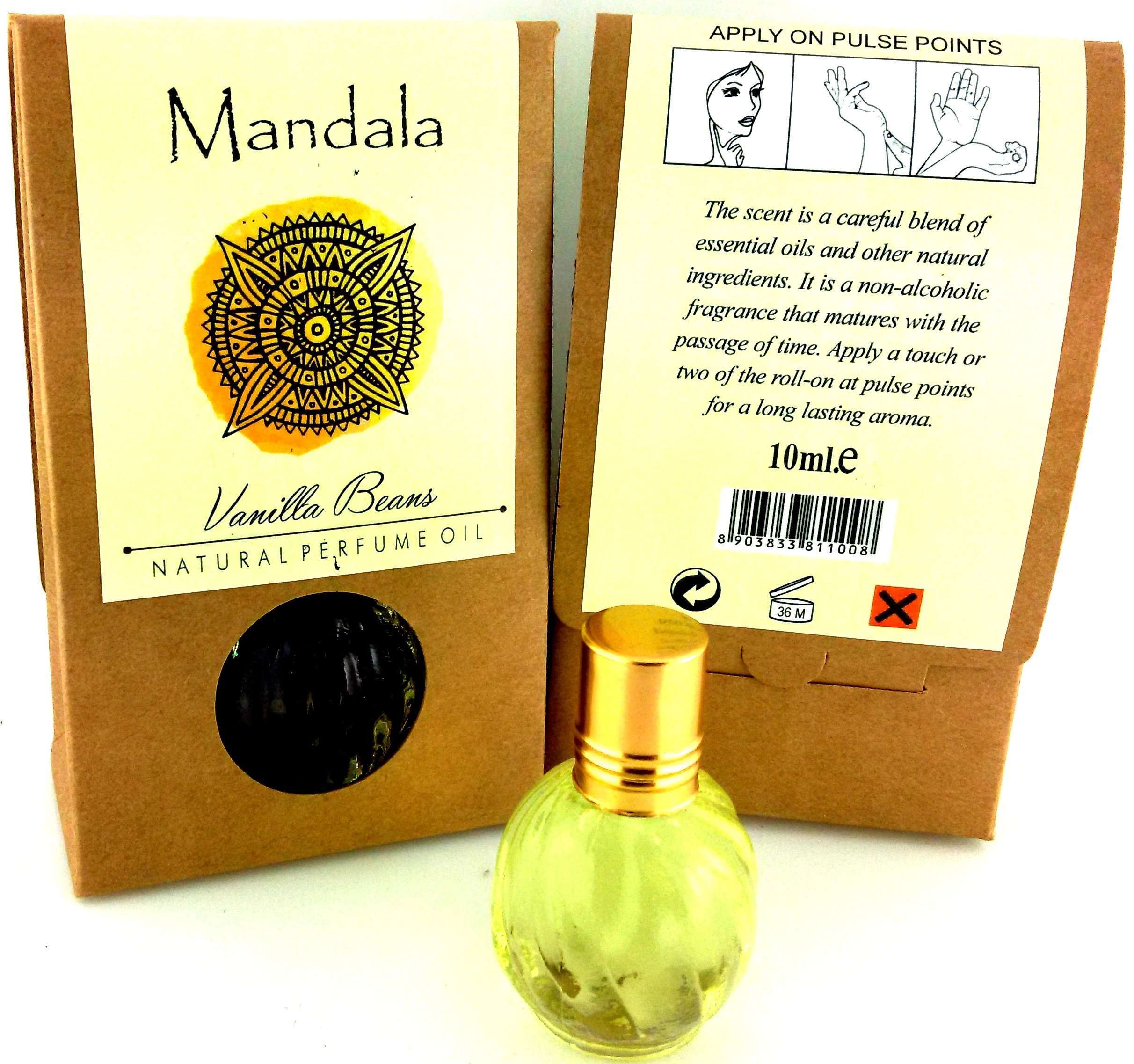Mandala Natural Perfume Oil Vanilla Beans Set of 2 10ml