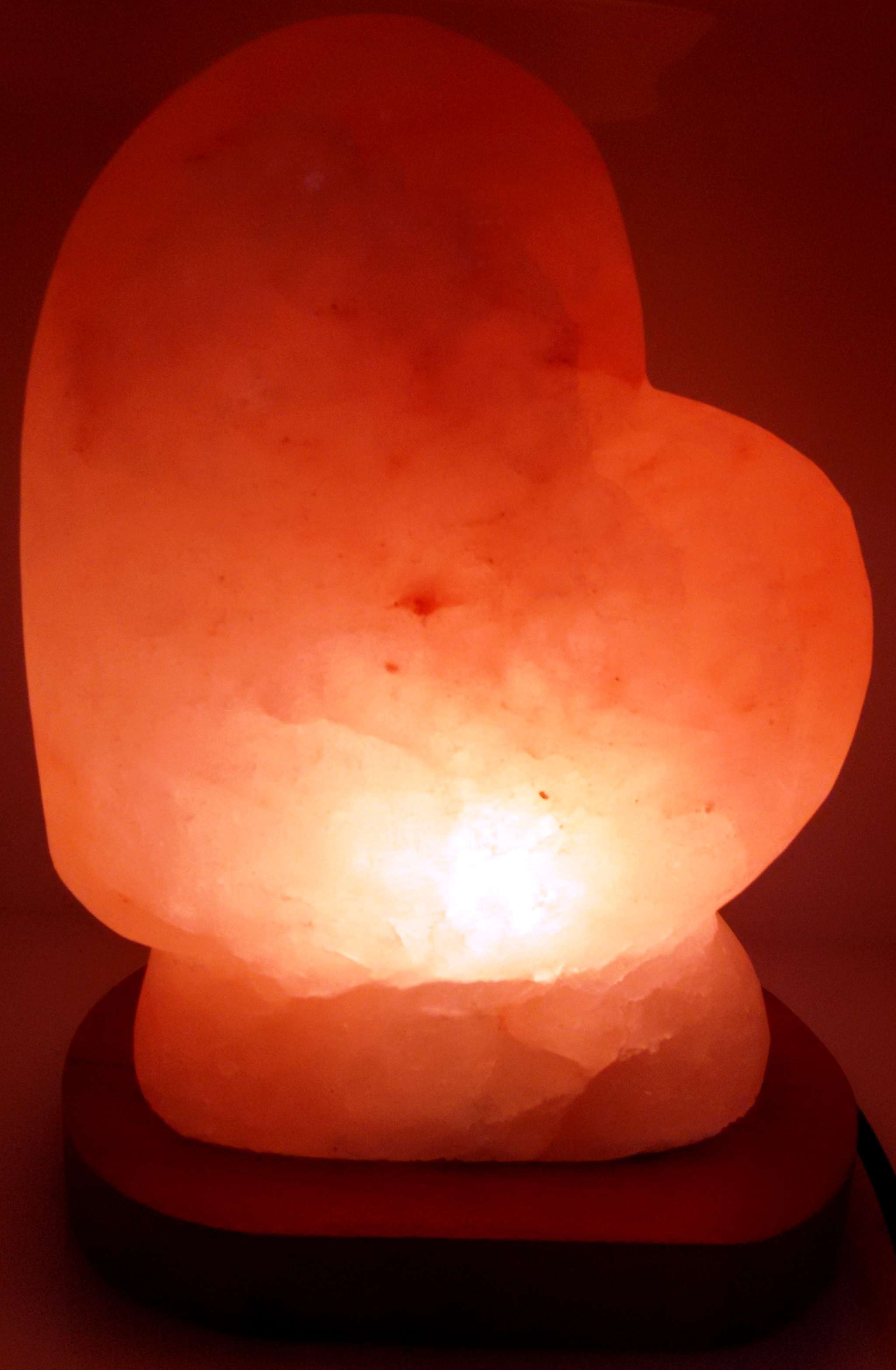 Himalayan Salt Heart Shaped Electric Lamp 19.50cm aprox Carolina Trading