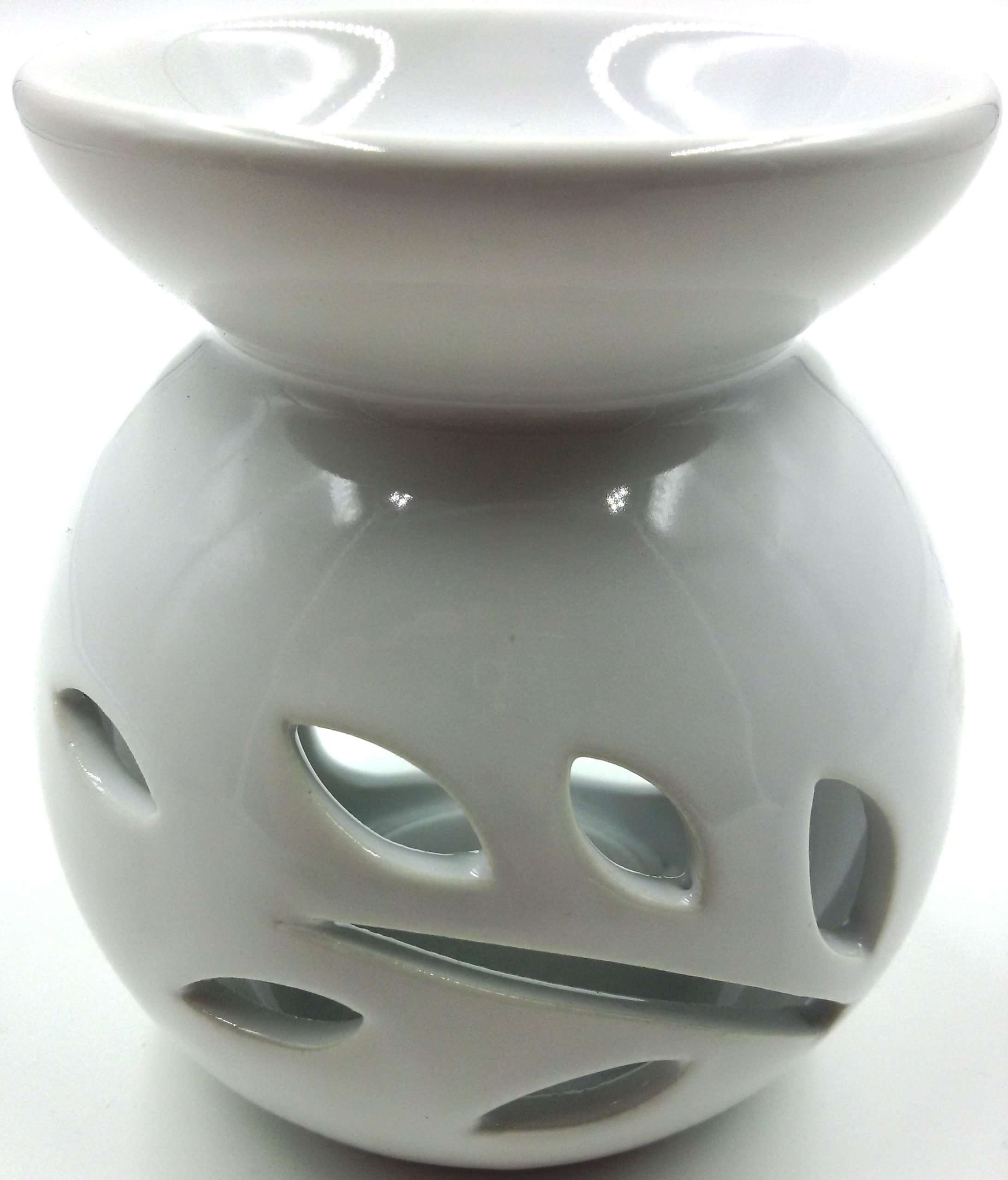 Ceramic Oil Burner White Carolina Trading
