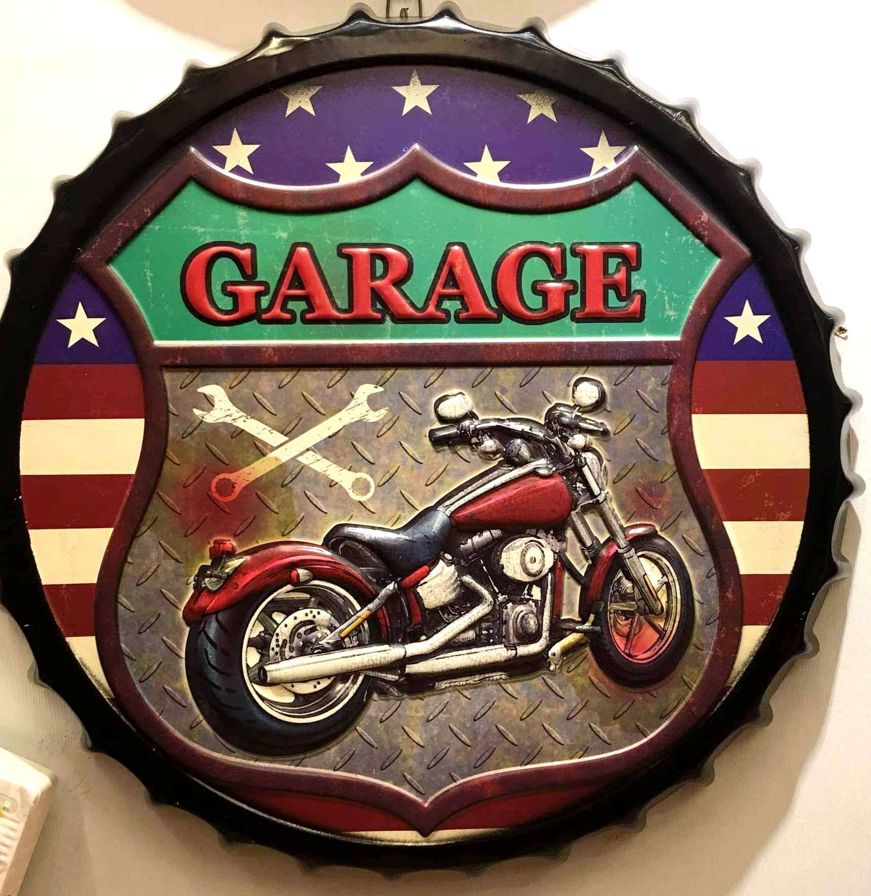Metal Art Bike Garage 3D 50x50x4cm Carolina Trading