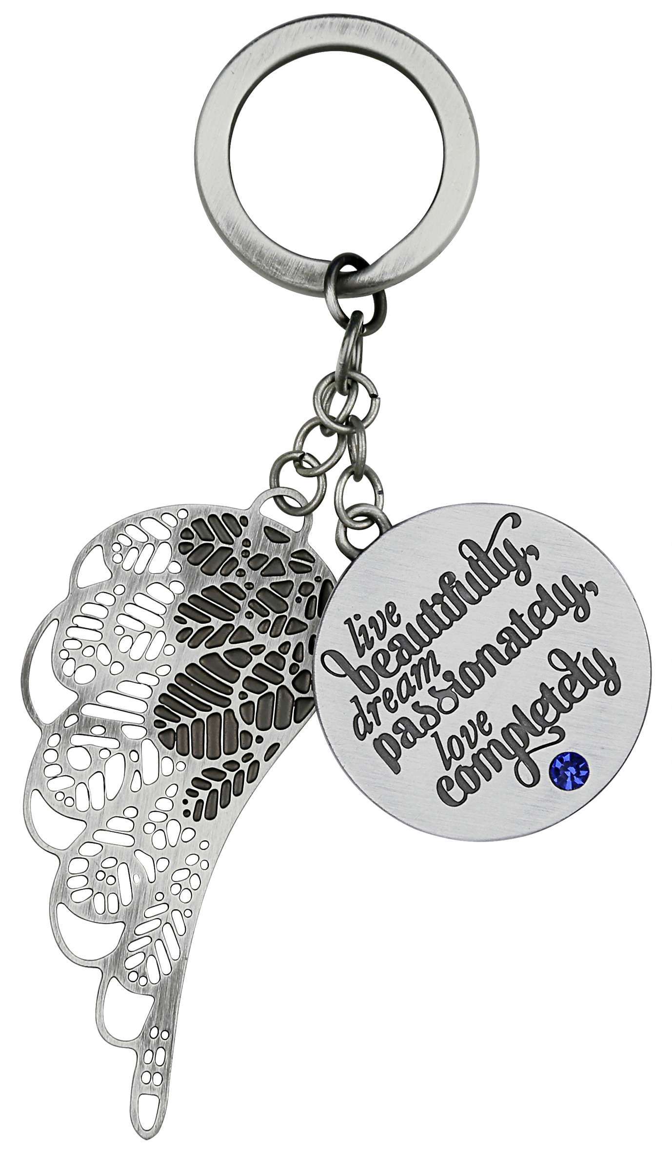 Live Beautifully Keychain Charm Set of 4