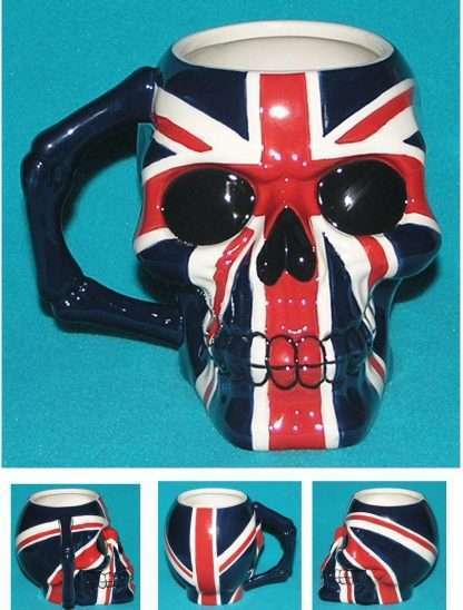 UK Flag Skull Mug