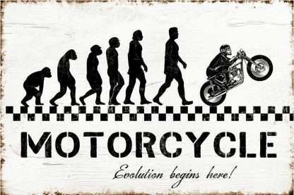 Wall Art on MDF Motorcycle Evolution 40x60cm