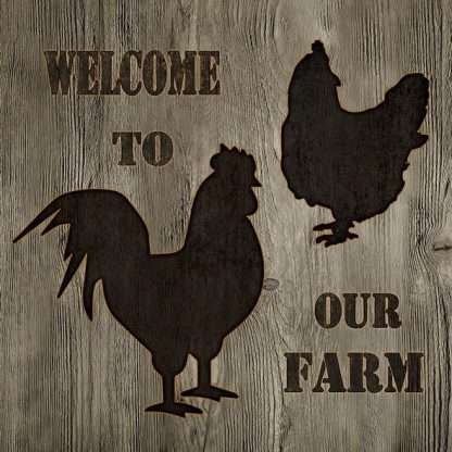 Wall Art on MDF Farm 40x40cm