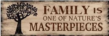 Wall Art on MDF Family 20x60cm