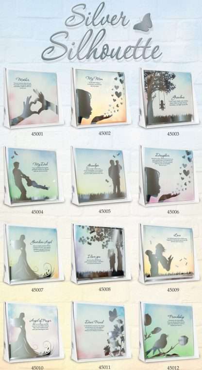 Silver Silhouette Set of 4 For a beautiful person - Image 3