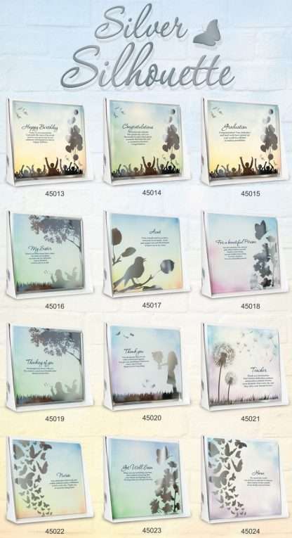 Silver Silhouette Set of 4 For a beautiful person - Image 4