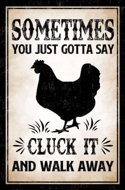 Wall Art on MDF Cluck It 40x60cm