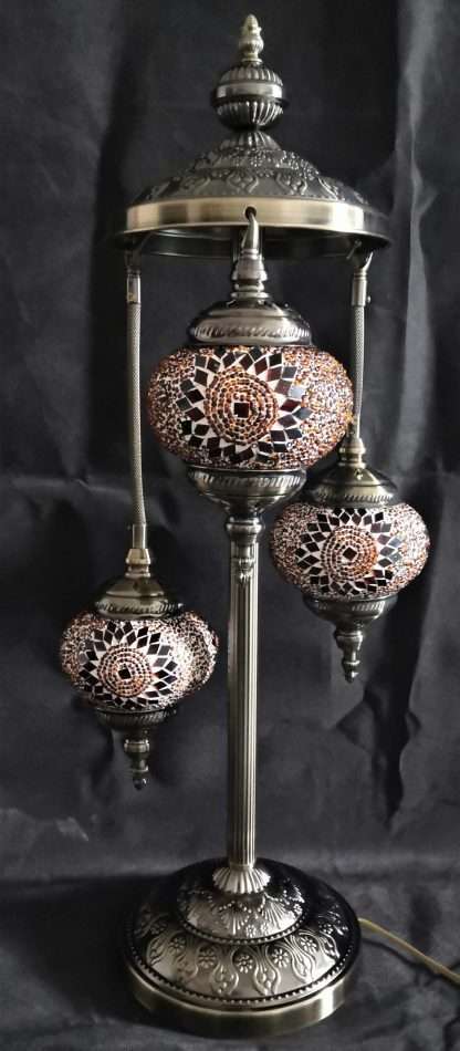 Turkish Mosaic Lamp Multi-Coloured 3 Tier - Image 2