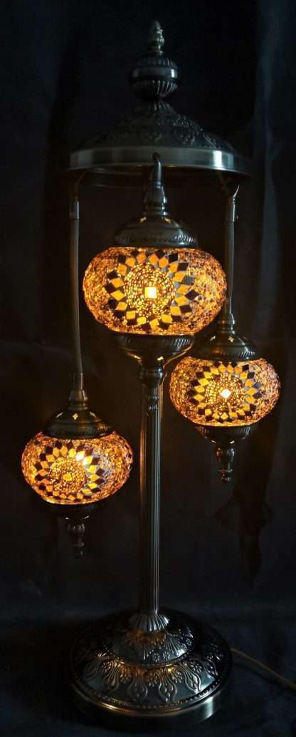 Turkish Mosaic Lamp Multi-Coloured 3 Tier