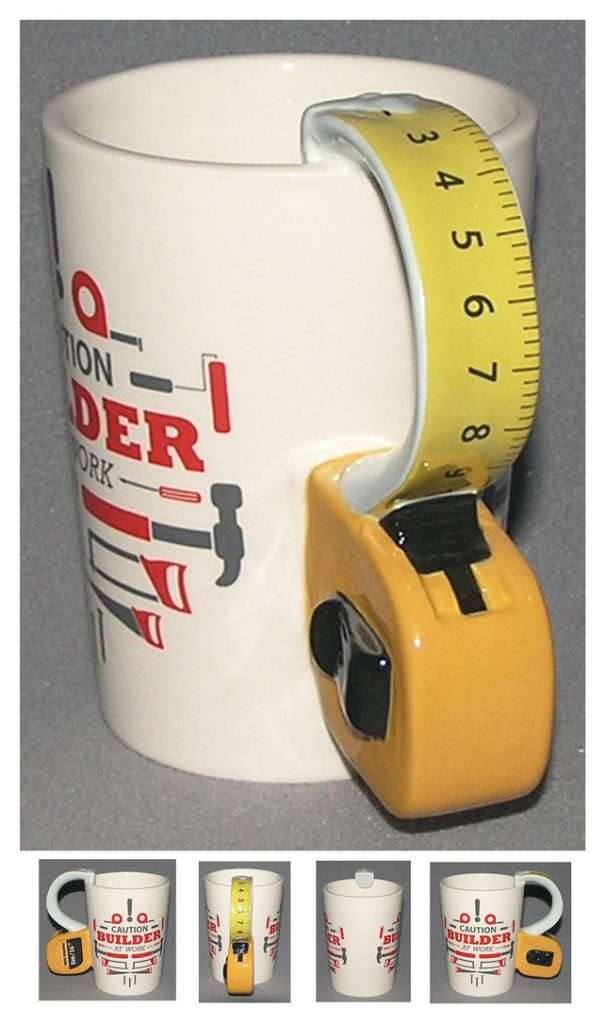 Shaped Handle Mug Tape Measure Carolina Trading