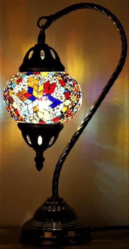 Turkish Mosaic Lamp- Swan Neck