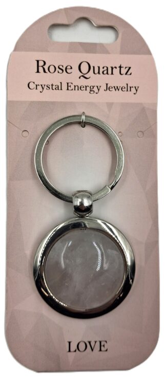 Crystal Keyring Rose Quartz