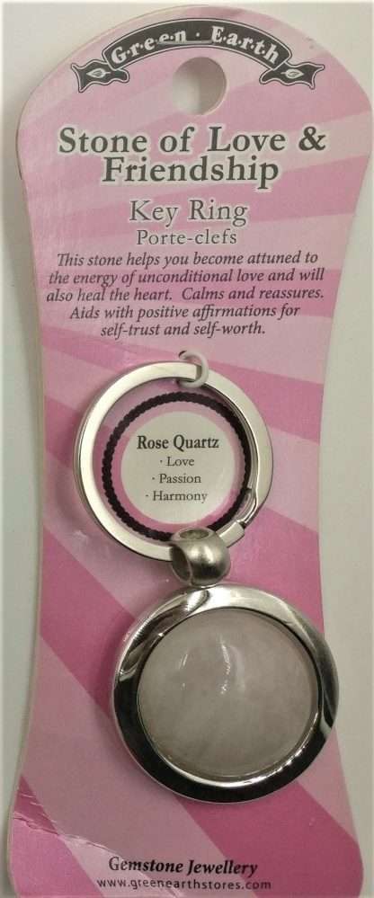 Crystal Keyring Rose Quartz