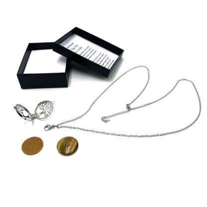 Tiger Eye Oct Birthstone Necklace - Image 3