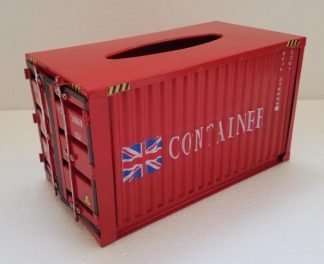 Shipping Container Tissue Box Red