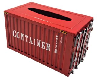 Shipping Container Tissue Box Red