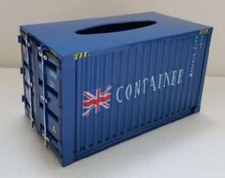 Shipping Container Tissue Box Blue