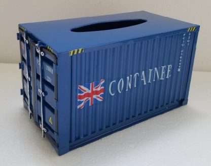Shipping Container Tissue Box Blue