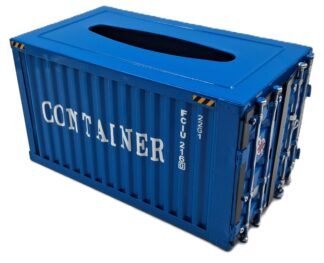 Shipping Container Tissue Box Blue