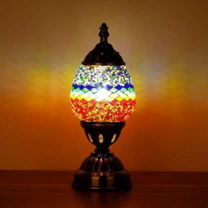 Turkish Oval Mosaic Lamp - Image 2