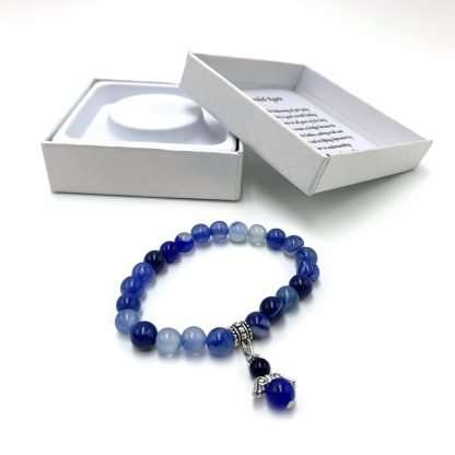 Blue Banded Agate bracelet - Image 2