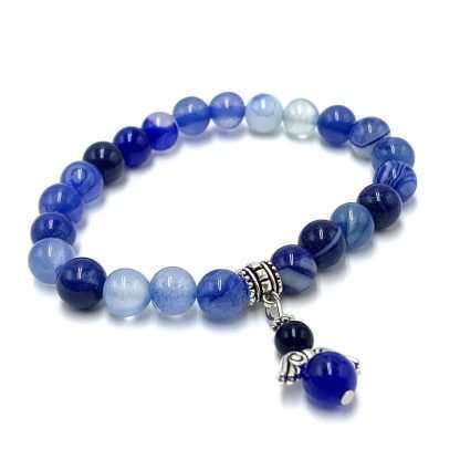 Blue Banded Agate bracelet - Image 3
