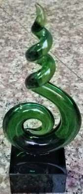 Glass Art Kiwiana Koru