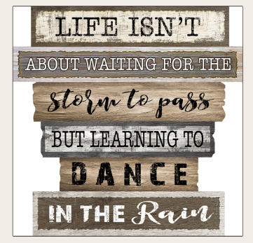 Wall Art on MDF Dance In The Rain 40x40cm