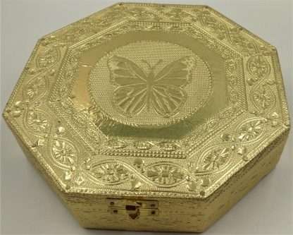 Hexagon Jewellery Box Butterfly