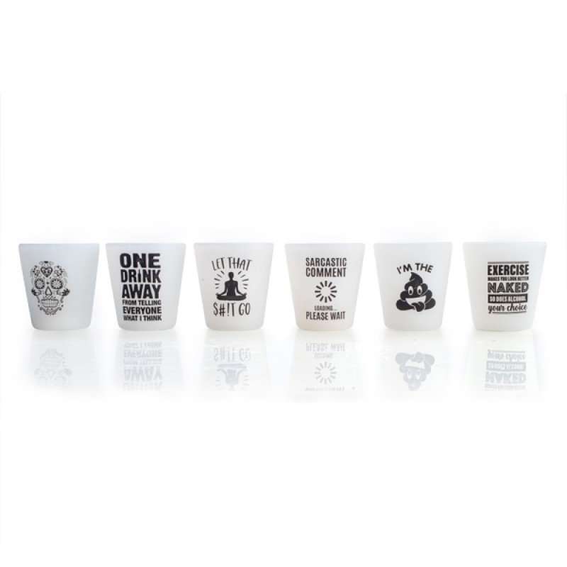 Shot Glass Glow In The Dark Display Box of 12 Carolina Trading