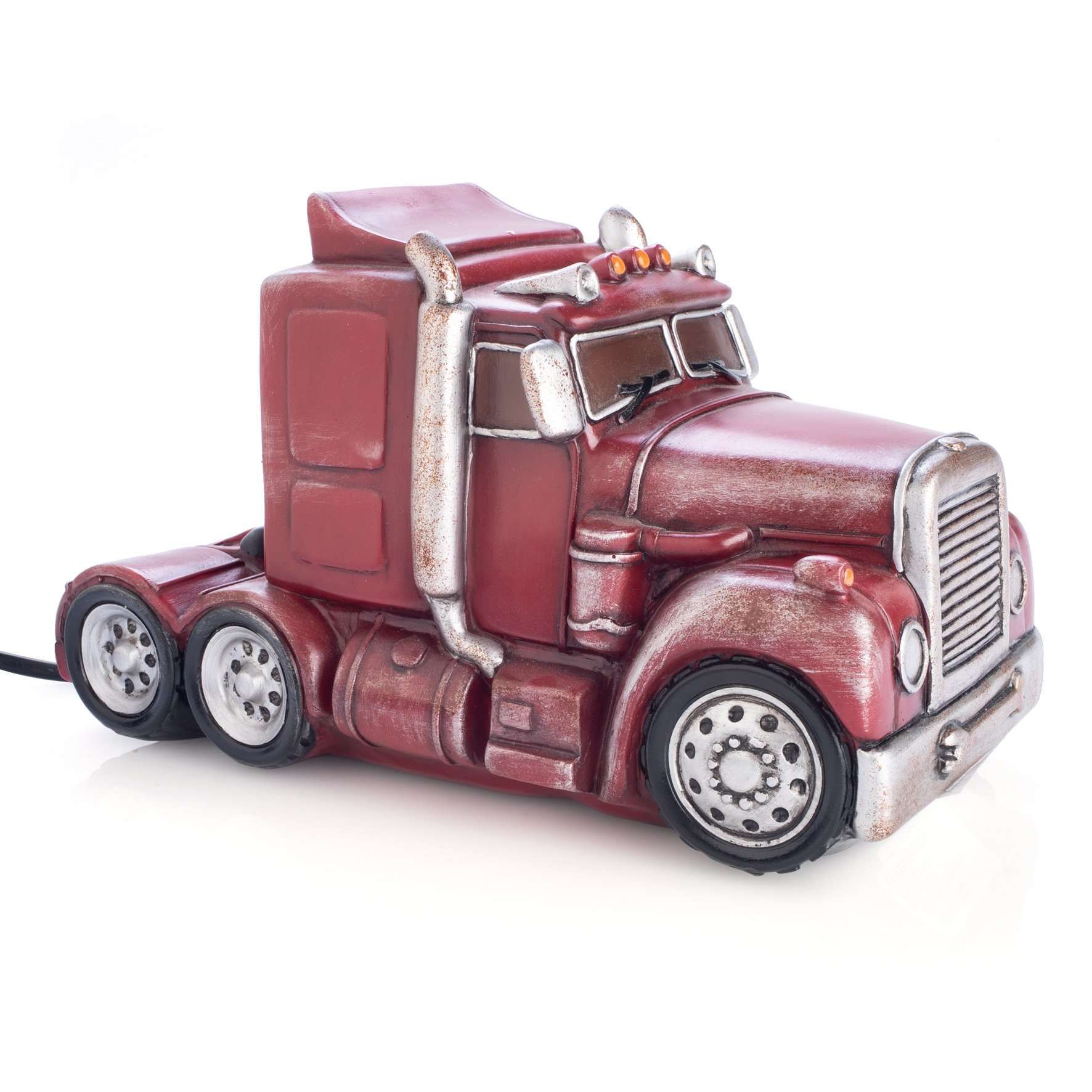 Red Metal Look Truck Table Lamp - Image 2