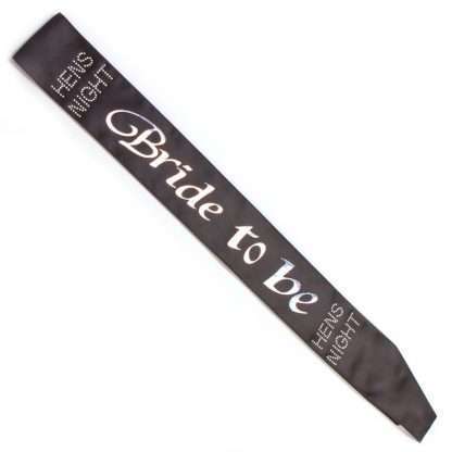 Black Sash Bride To Be- with LED Lights