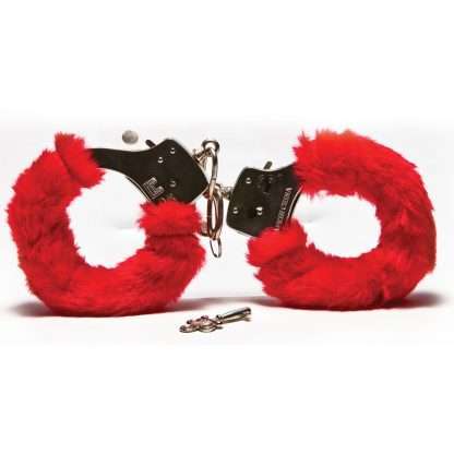 Red Furry Love Cuffs - Image 2