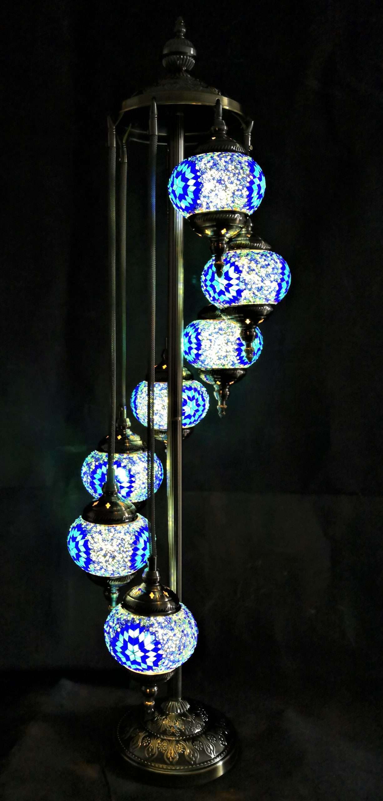 Turkish Mosaic Lamp MultiColoured 7 Tier Carolina Trading