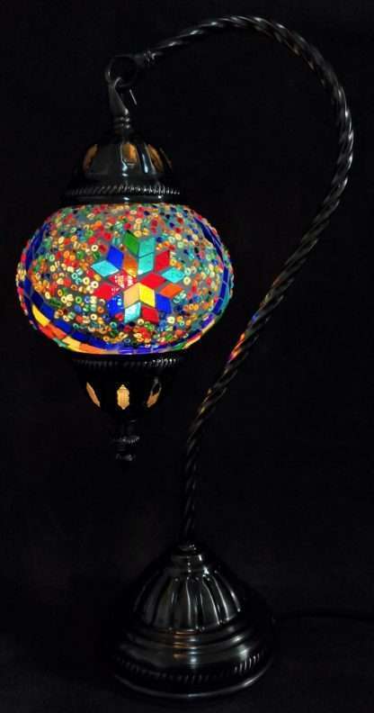 Turkish Mosaic Lamp- Swan Neck Multicolour