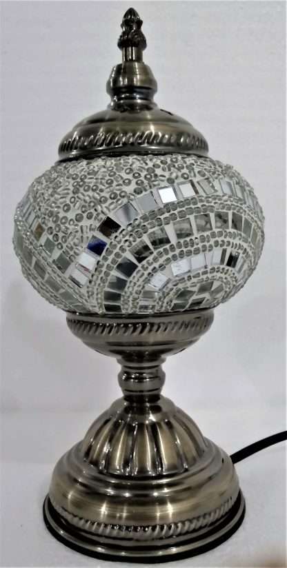 Turkish Mosaic Lamp White - Image 2
