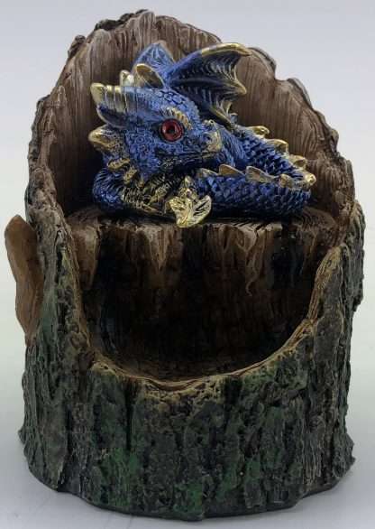 Blue dragon on LED wood
