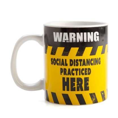 Social Distancing Warning Sign Coffee Mug - Image 2