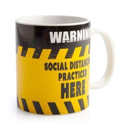 Social Distancing Warning Sign Coffee Mug - Image 3