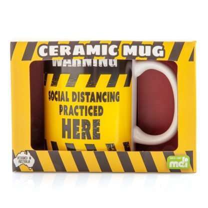 Social Distancing Warning Sign Coffee Mug - Image 4