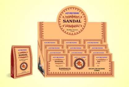 Ayurvedic BACKFLOW CONES - Amber SANDAL