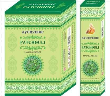 AYURVEDIC PATCHOULI- Box of 12 packets - Image 2