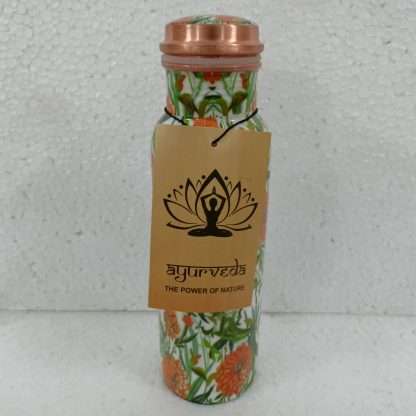 Ayurveda Ayurveda Copper Floral Bottle 750 ml - Image 3